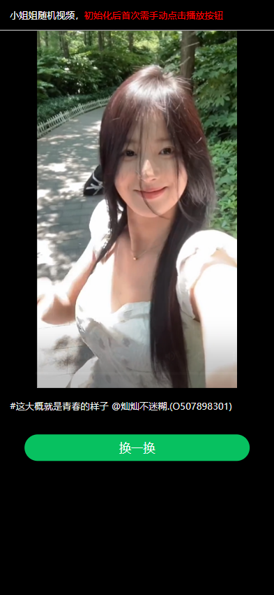 2025 单页面html整合小姐姐随机视频欣赏 2025 单页面html整合小姐姐随机视频欣赏