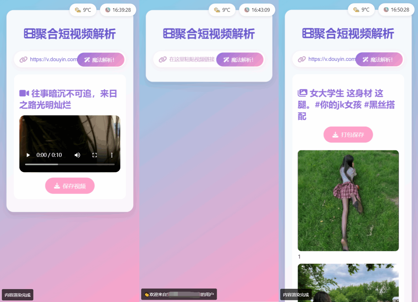 全新二次元聚合短视频解析去水印系统源码 自适应双端 全新二次元聚合短视频解析去水印系统源码 自适应双端